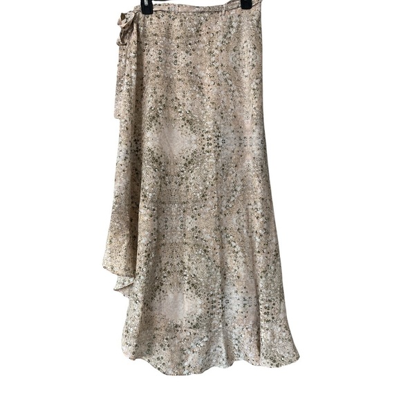 Peach/ Glow Multi Ruffle-hem Wrap Around Skirt - Picture 5 of 5